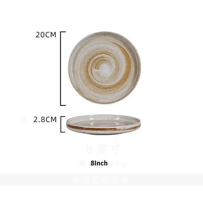 Prato Cerâmico Japonês Borda Reta – Mesa Sofisticada