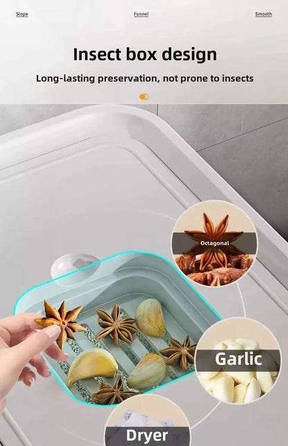 Sealed Rice Storage Container Easy Dispense Kitchen Box