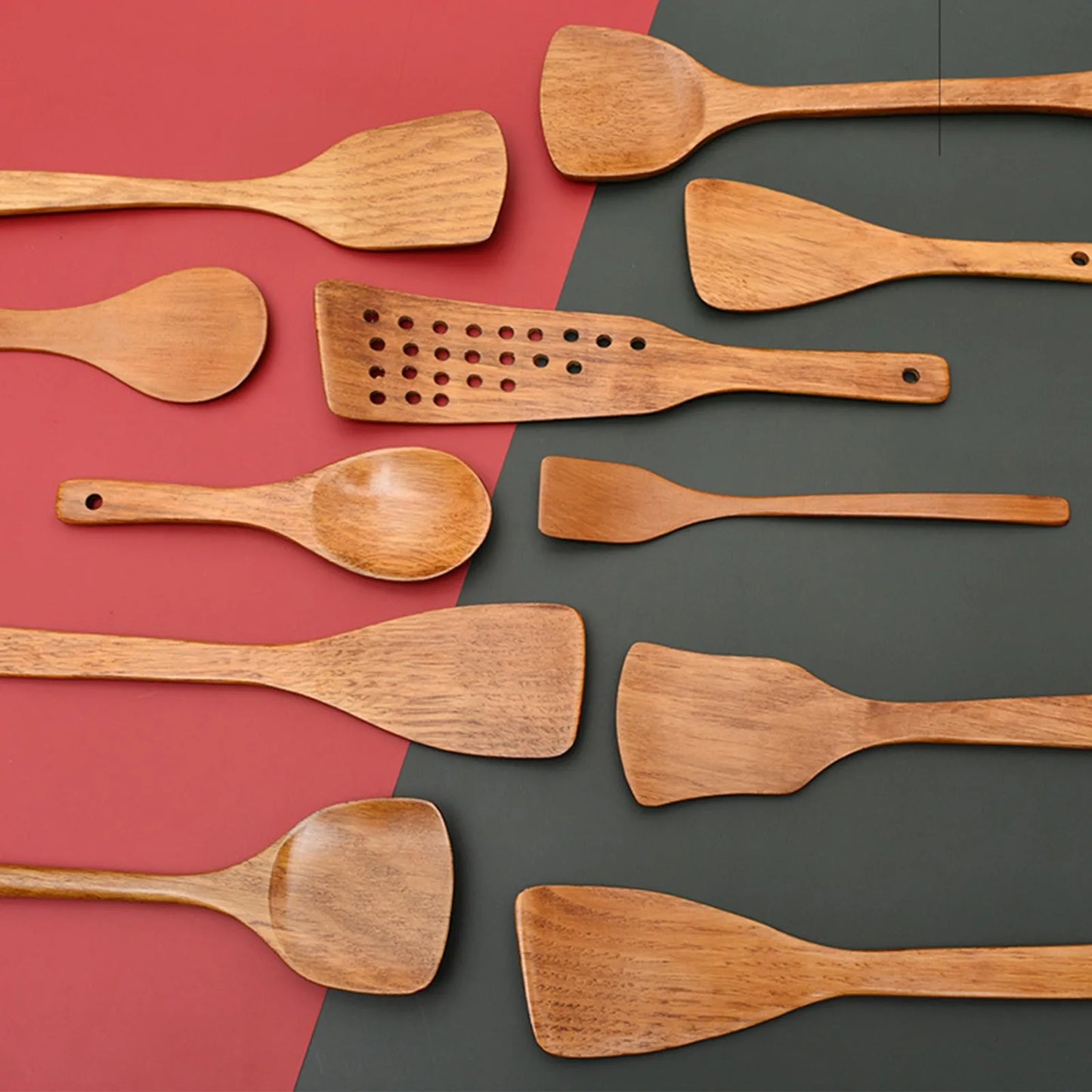 Wooden Kitchen Spatula Rice Ladle Soup Spoon Kitchen Cooking Tools Natural Wood Is Safe And Durable For Home Kitchens