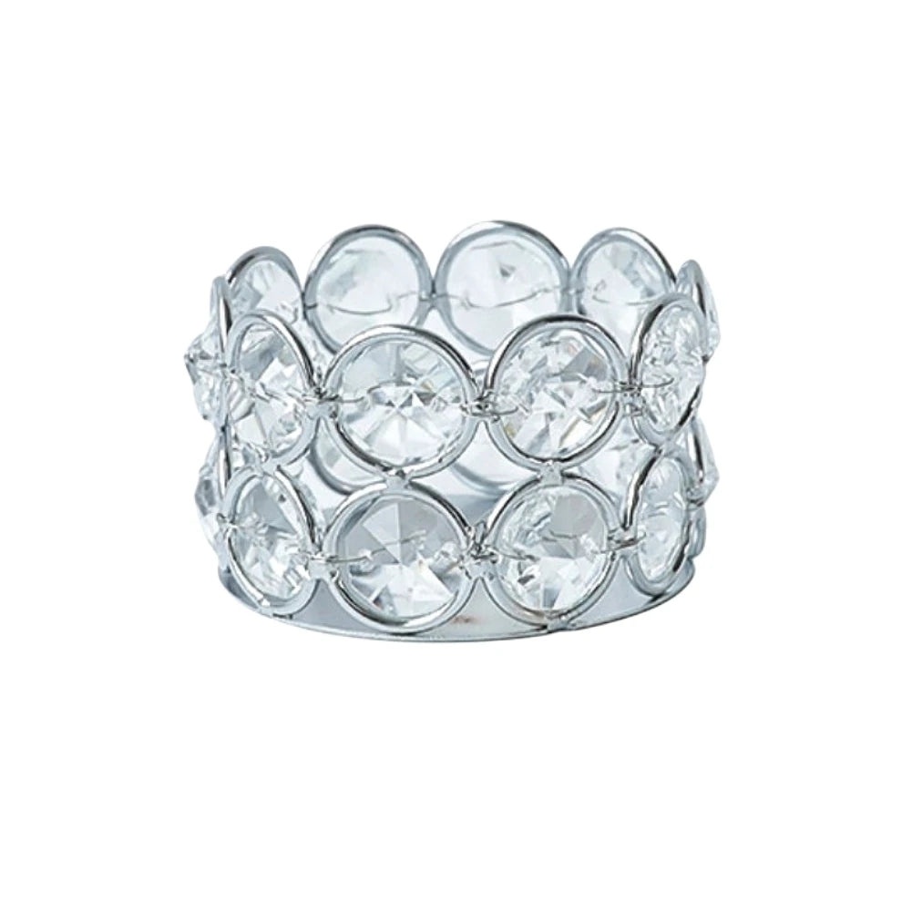 Crystal Tealight Candle Lantern Holders Candlesticks  For Wedding Xmas Party Dinner Table Centerpieces Home Decors