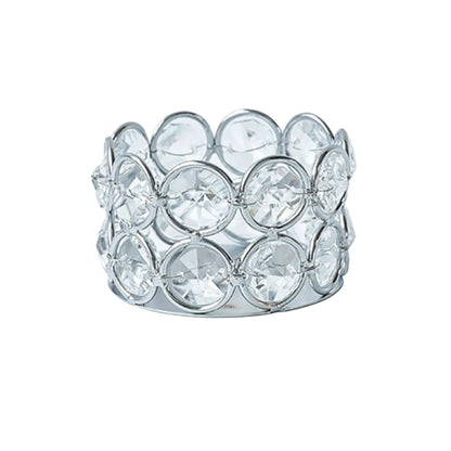 Crystal Tealight Candle Lantern Holders Candlesticks  For Wedding Xmas Party Dinner Table Centerpieces Home Decors