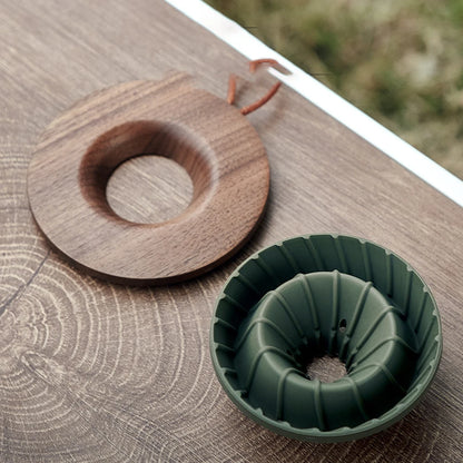 Coador de café dobrável de silicone para viagens