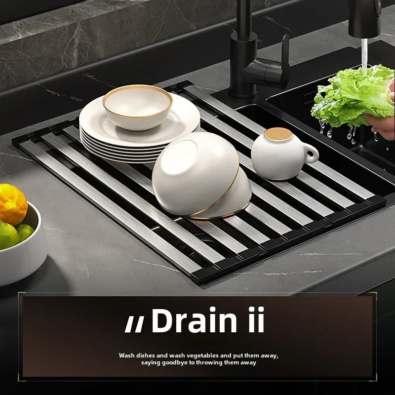 The Sleek, Foldable Sink-Top Dish Drying Revolution