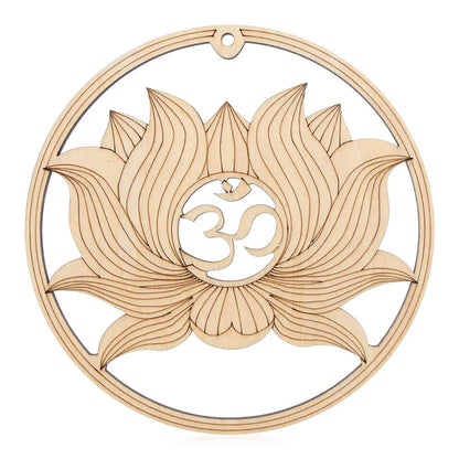 Wooden Wall Art Home Decor Flower Of Life Energy Mat Decorative Boards Crafts Slice Wood Base Coasters Sacred Geometry Ornament