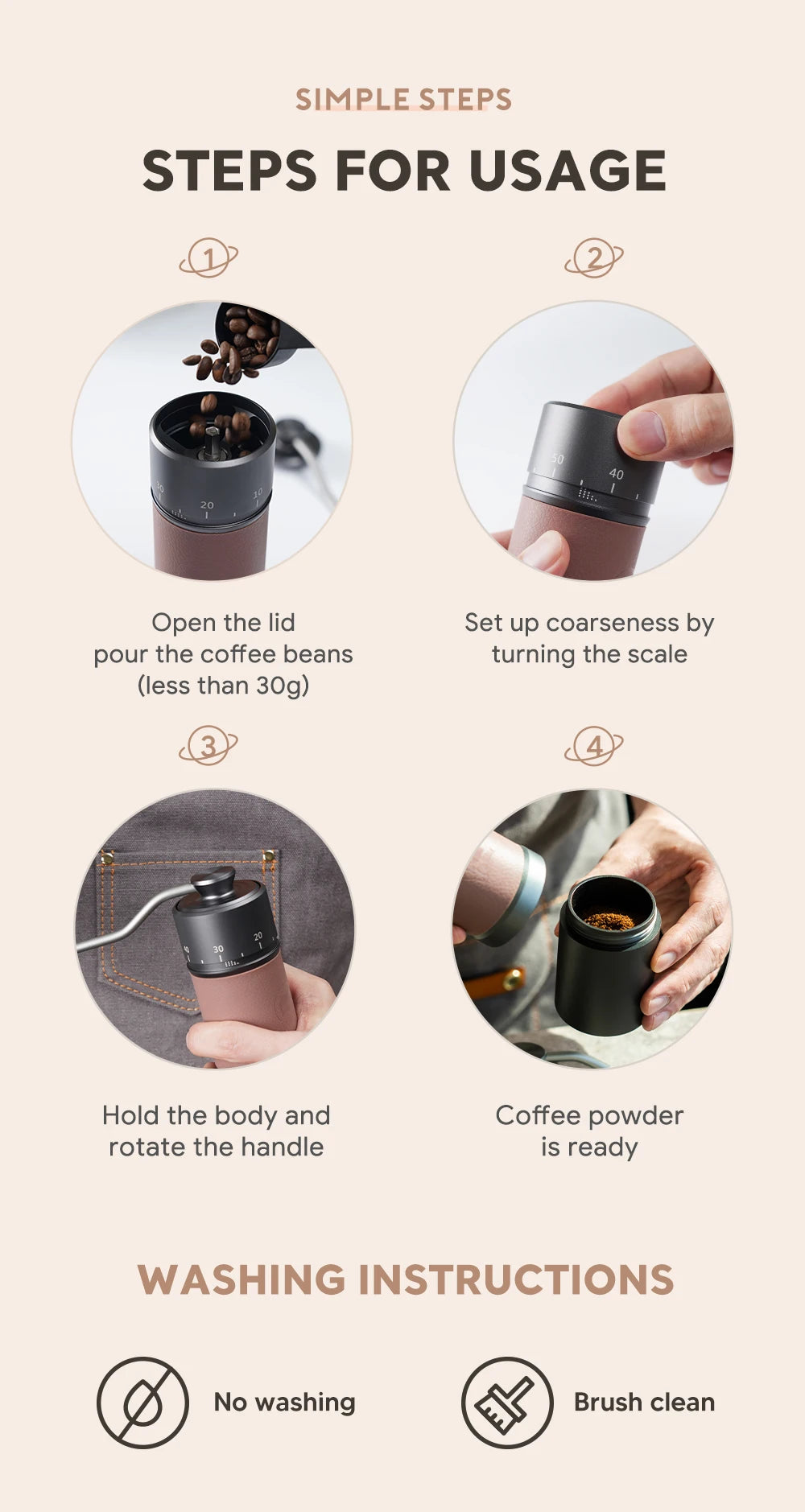 PrecisionBrew™ Manual Coffee Grinder