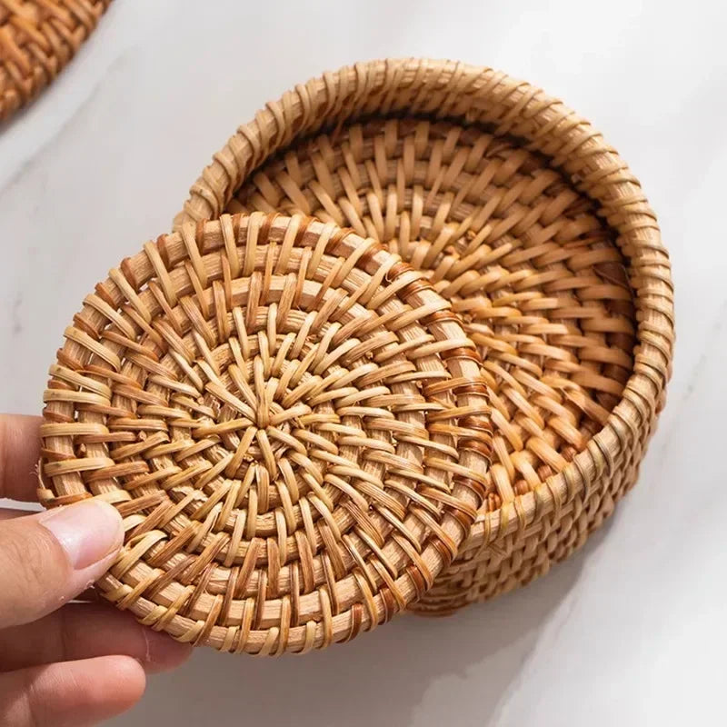 Handmade Rattan Placemat for Natural Dining Decor