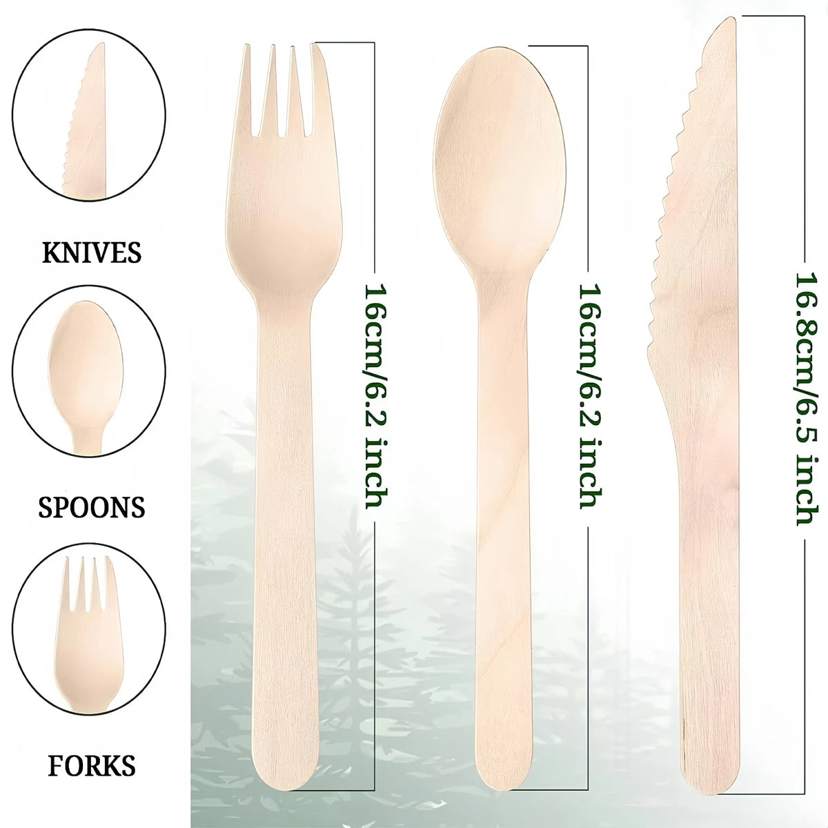 EcoWood Essentials – Sustainable Disposable Wooden Cutlery