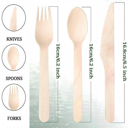 EcoWood Essentials – Sustainable Disposable Wooden Cutlery