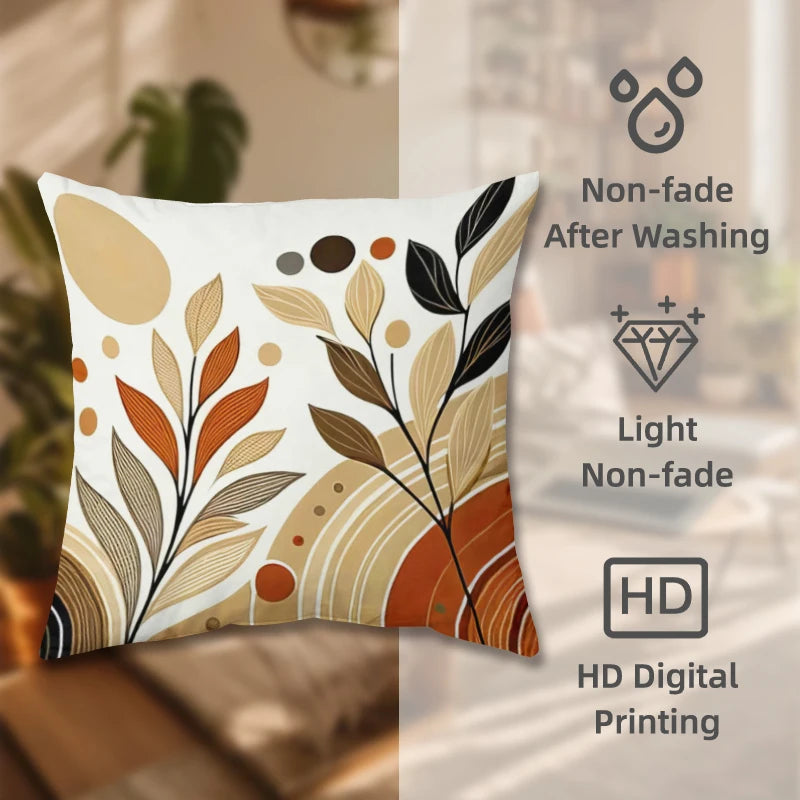 18x18inch Geometric Art Pattern Pillow Cover Machine Washable Square Cushion Covers For Home Decor and Gift Giving
