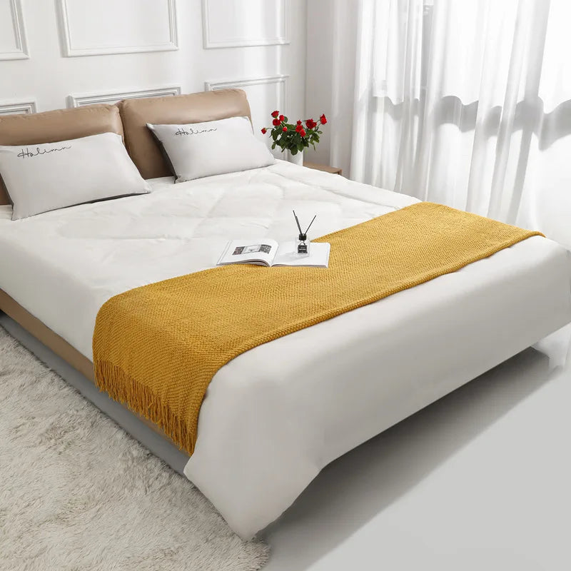 Manta de lujo bohemia y gruesa: decora y calienta tu hogar con elegancia natural