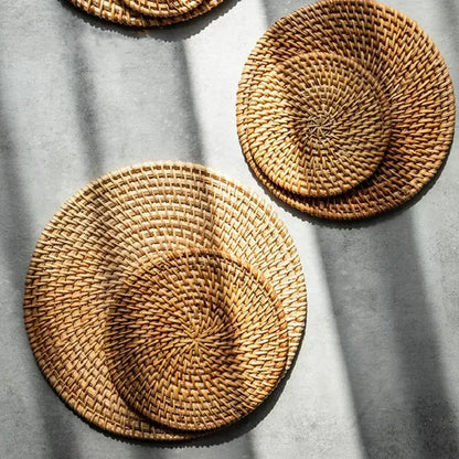 Handmade Rattan Placemat for Natural Dining Decor