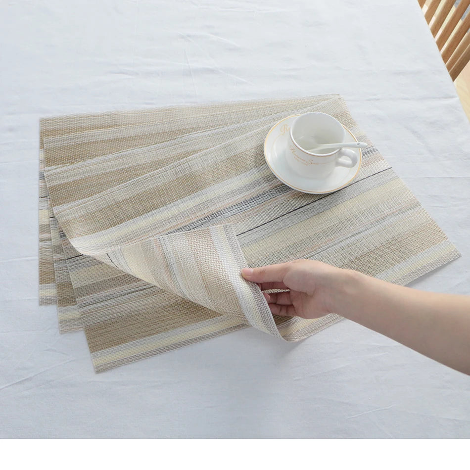 Elegance Weave Heat-Resistant Placemats