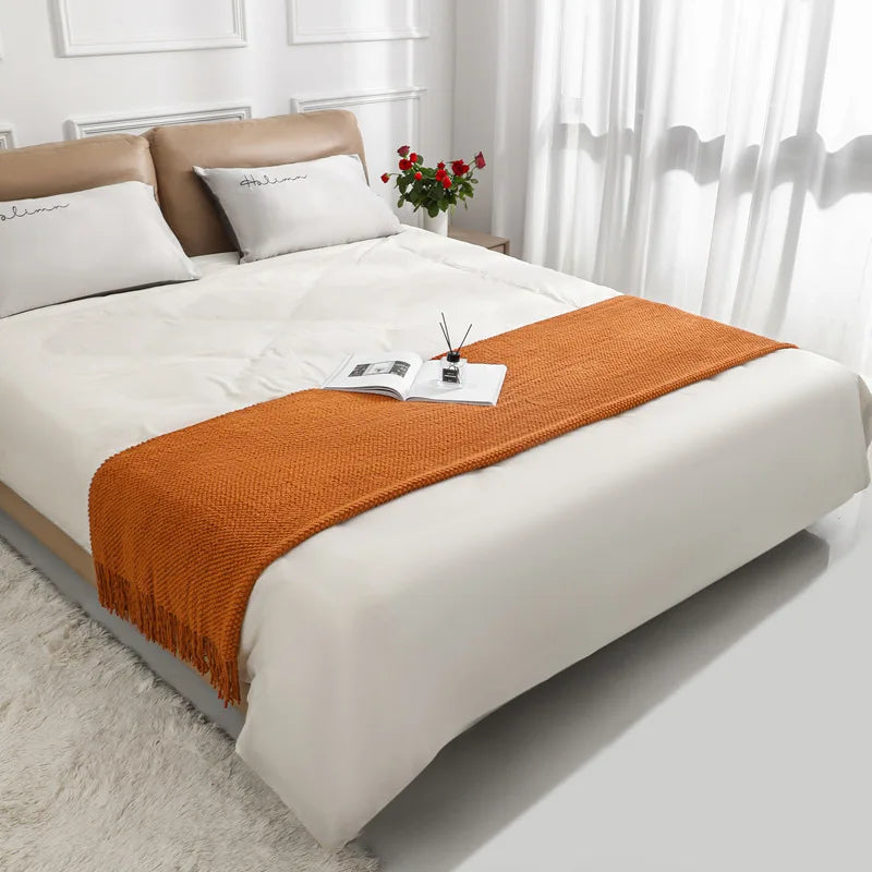 Manta de lujo bohemia y gruesa: decora y calienta tu hogar con elegancia natural