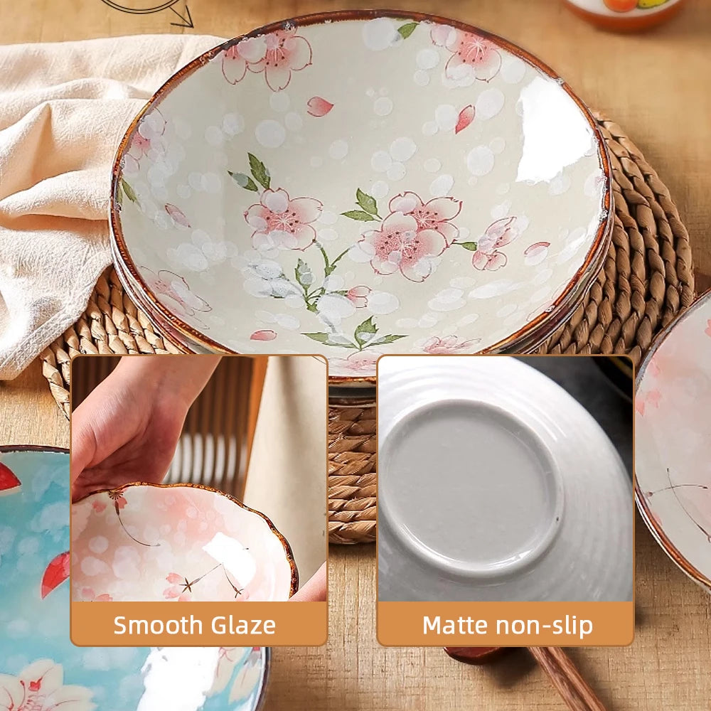 Pratos de cerâmica em estilo japonês