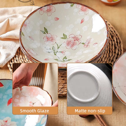 Pratos de cerâmica em estilo japonês