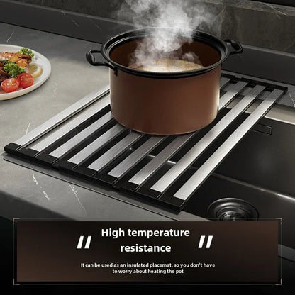 The Sleek, Foldable Sink-Top Dish Drying Revolution