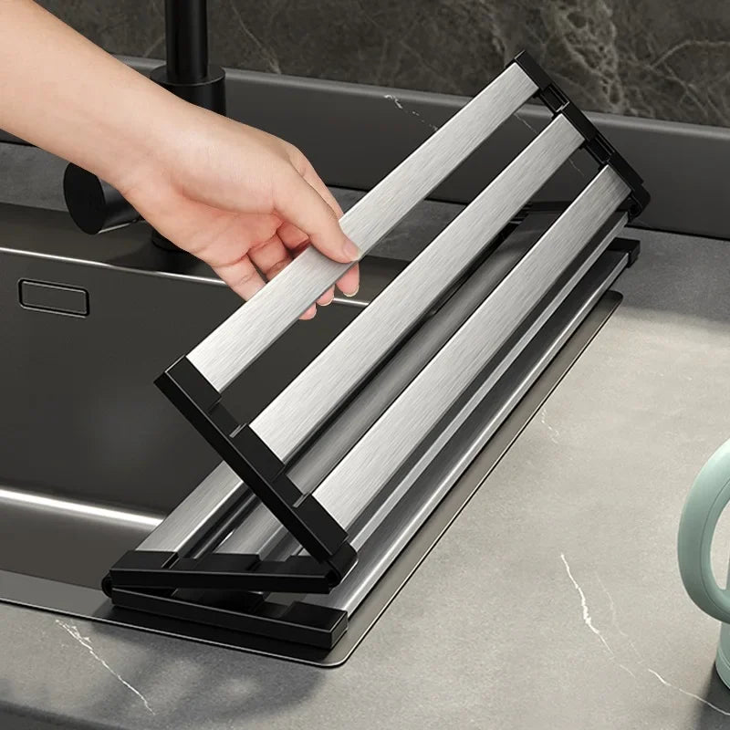The Sleek, Foldable Sink-Top Dish Drying Revolution