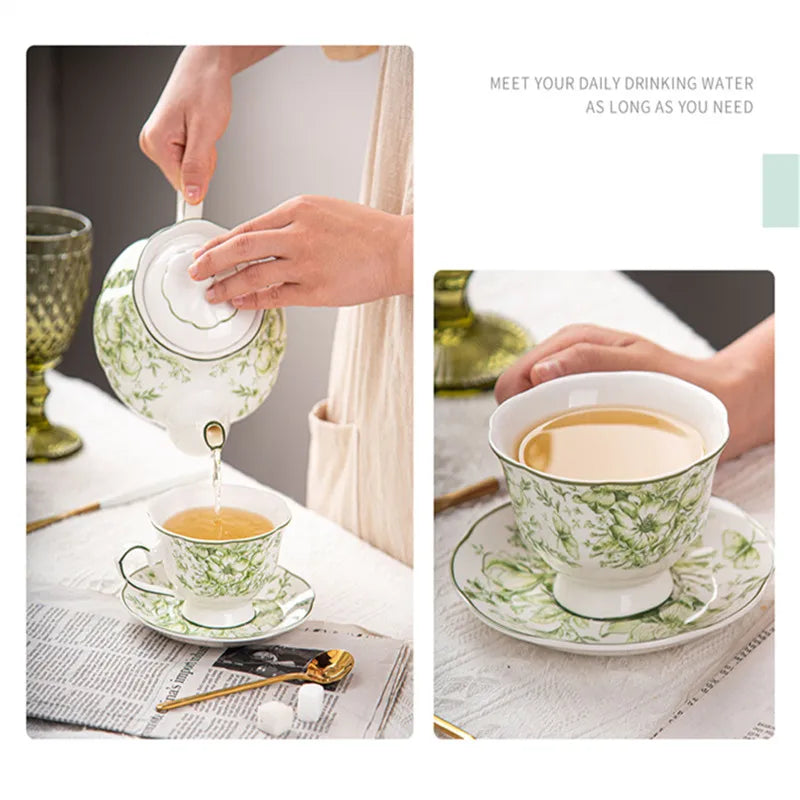 Nuevo juego de vajilla retro con plato de verduras y plato de pescado de cerámica combinado