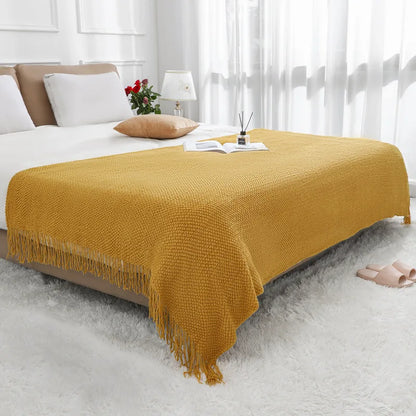 Manta de lujo bohemia y gruesa: decora y calienta tu hogar con elegancia natural