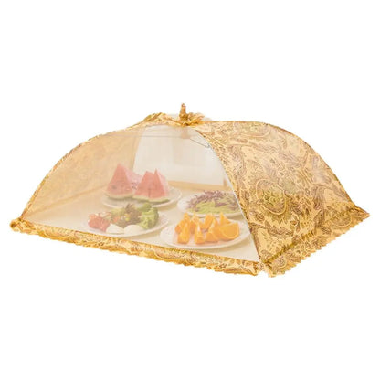 Foldable Food Cover Lace Mesh Vegetable Cover Dustproof Rice Umbrella Style Anti Fly Mosquito Insect Proof Food Bread Cover