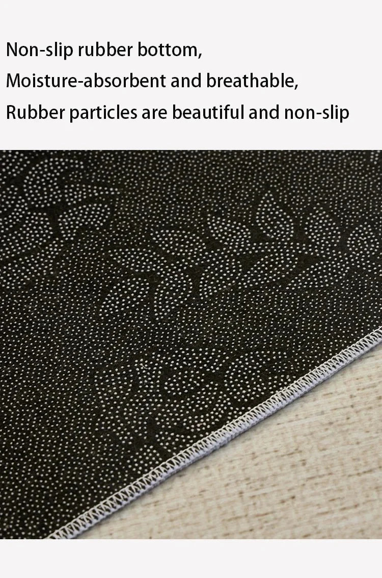VIKAMA Circular Minimalist Light Luxury Carpet Minimalist Style Sofa Carpet Living Room Home Decoration Washable Floor Mat
