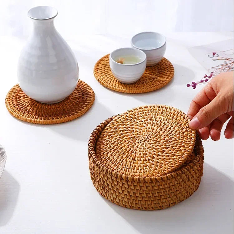 Handmade Rattan Placemat for Natural Dining Decor