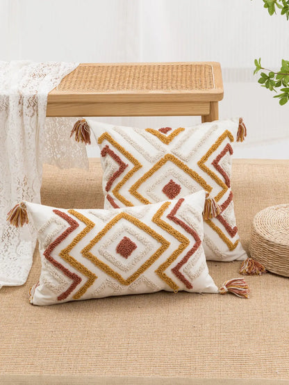 Boho Geometric Throw Pillow Cover