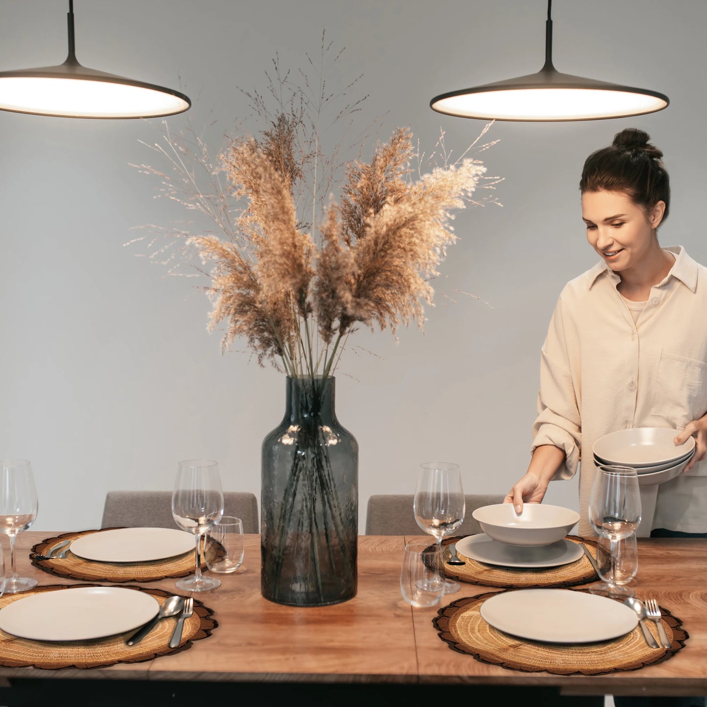 Rustic Tree-Shaped Placemats Set