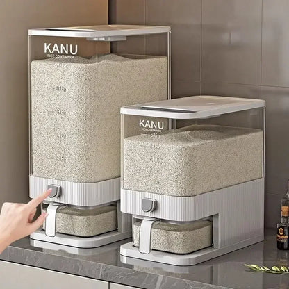 Sealed Rice Storage Container Easy Dispense Kitchen Box