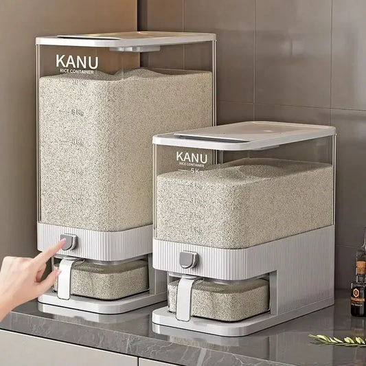 Sealed Rice Storage Container Easy Dispense Kitchen Box
