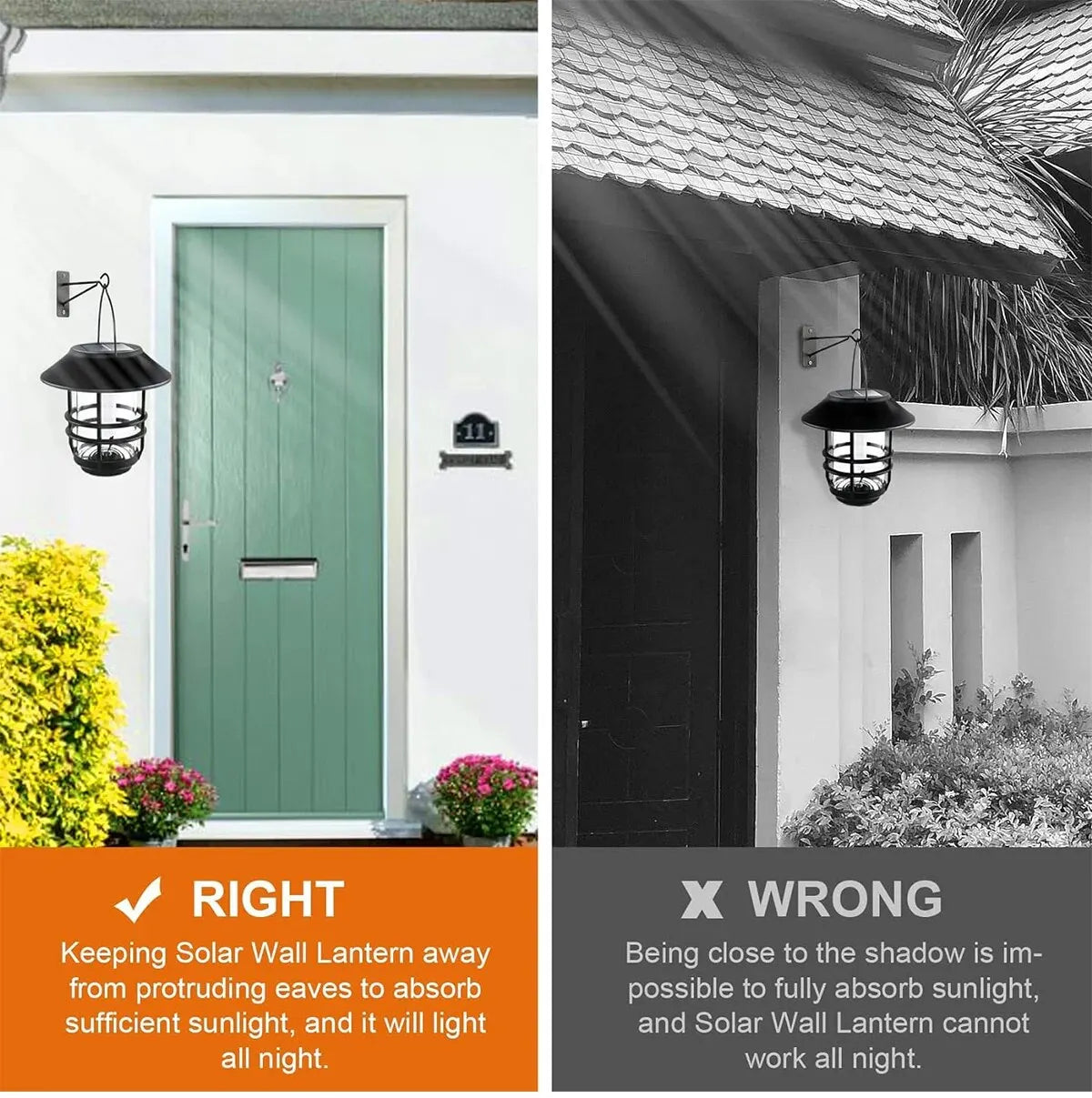 1pcs Solar Hanging Lantern Outdoor Flickering Flames Waterproof Heavy Glass Stainless Solar Outdoor Light for Wall Fence Patio P