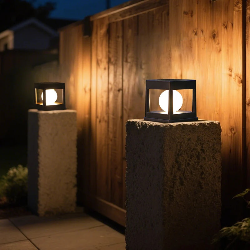 Solar Post Cap Light Easy Outdoor Lighting No Wiring