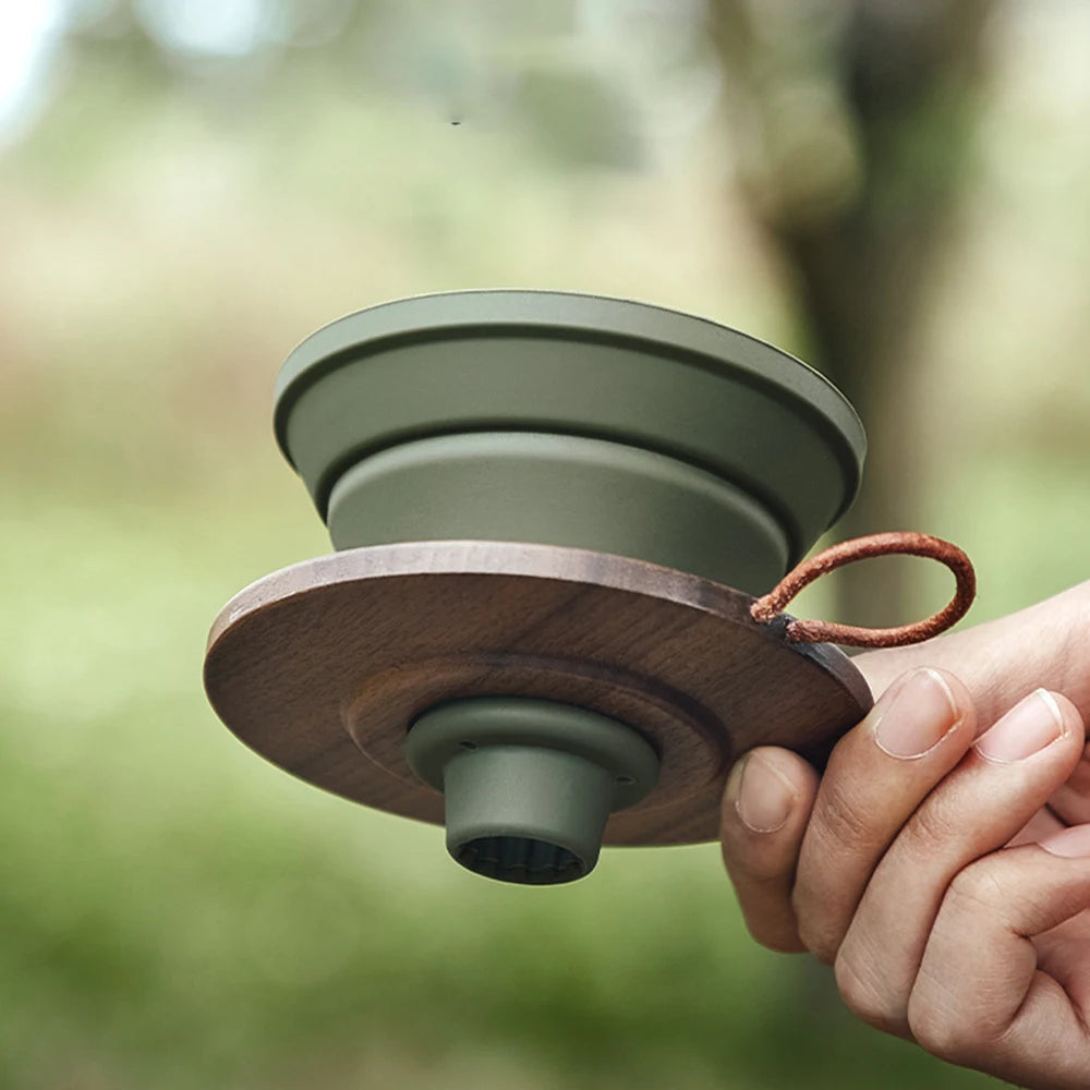 Coador de café dobrável de silicone para viagens