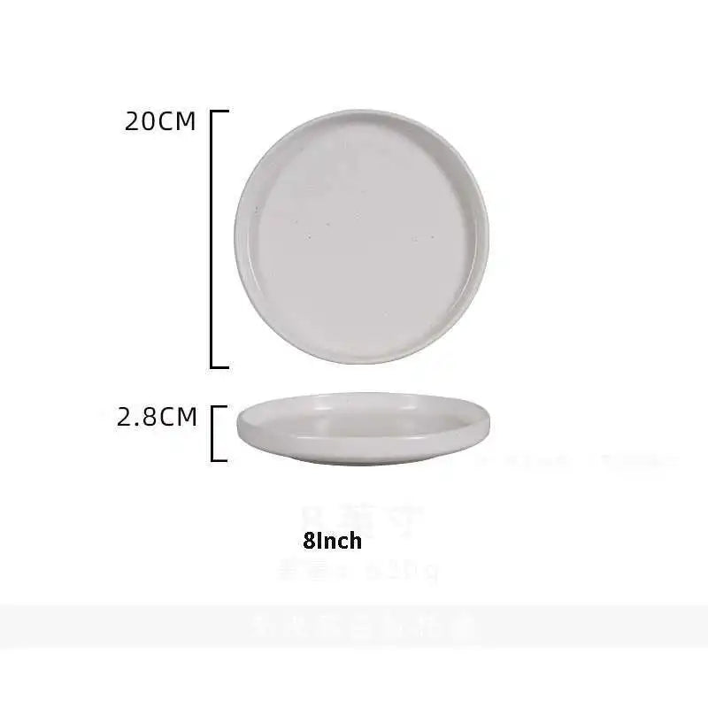 Prato Cerâmico Japonês Borda Reta – Mesa Sofisticada