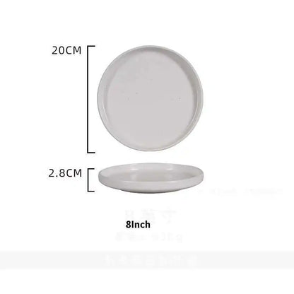 Prato Cerâmico Japonês Borda Reta – Mesa Sofisticada