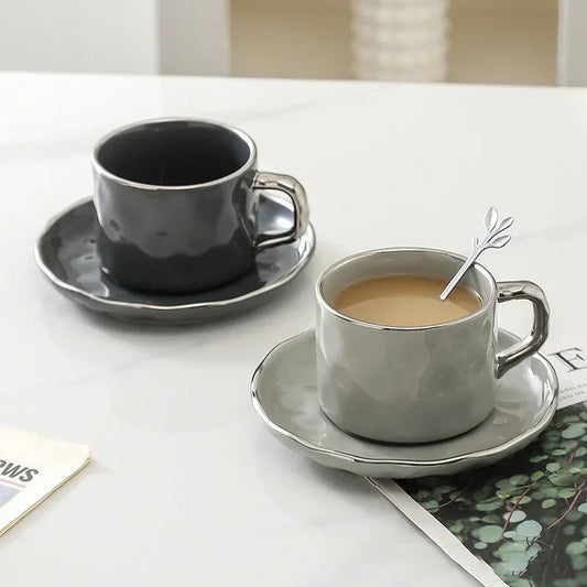 Ceramic Cup &amp; Saucer Set – Elegance in Every Sip
