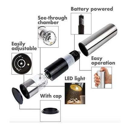 Electric Salt &amp; Pepper Grinder Set