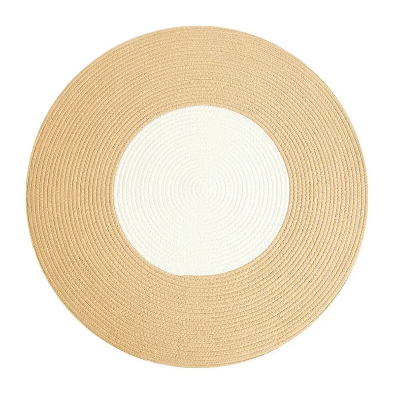 Handmade Round Rug Jute Carpets Woven Rattan Carpet With Tassel for Bedroom Living Room Vintage Linen Cotton Floor Mats