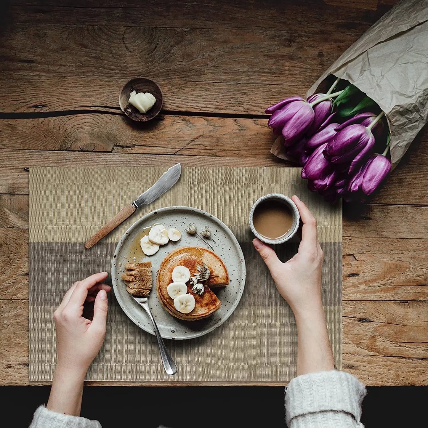 Elegance Weave Heat-Resistant Placemats