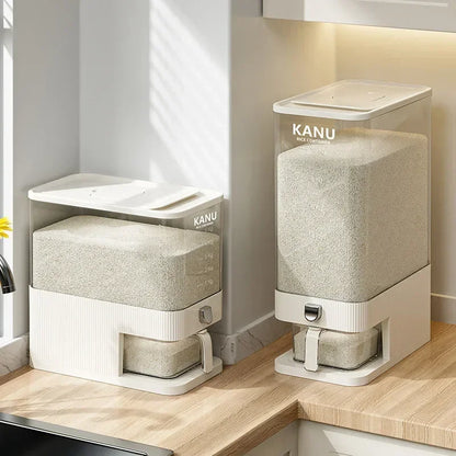 Sealed Rice Storage Container Easy Dispense Kitchen Box