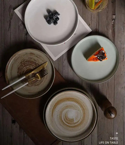 Prato Cerâmico Japonês Borda Reta – Mesa Sofisticada